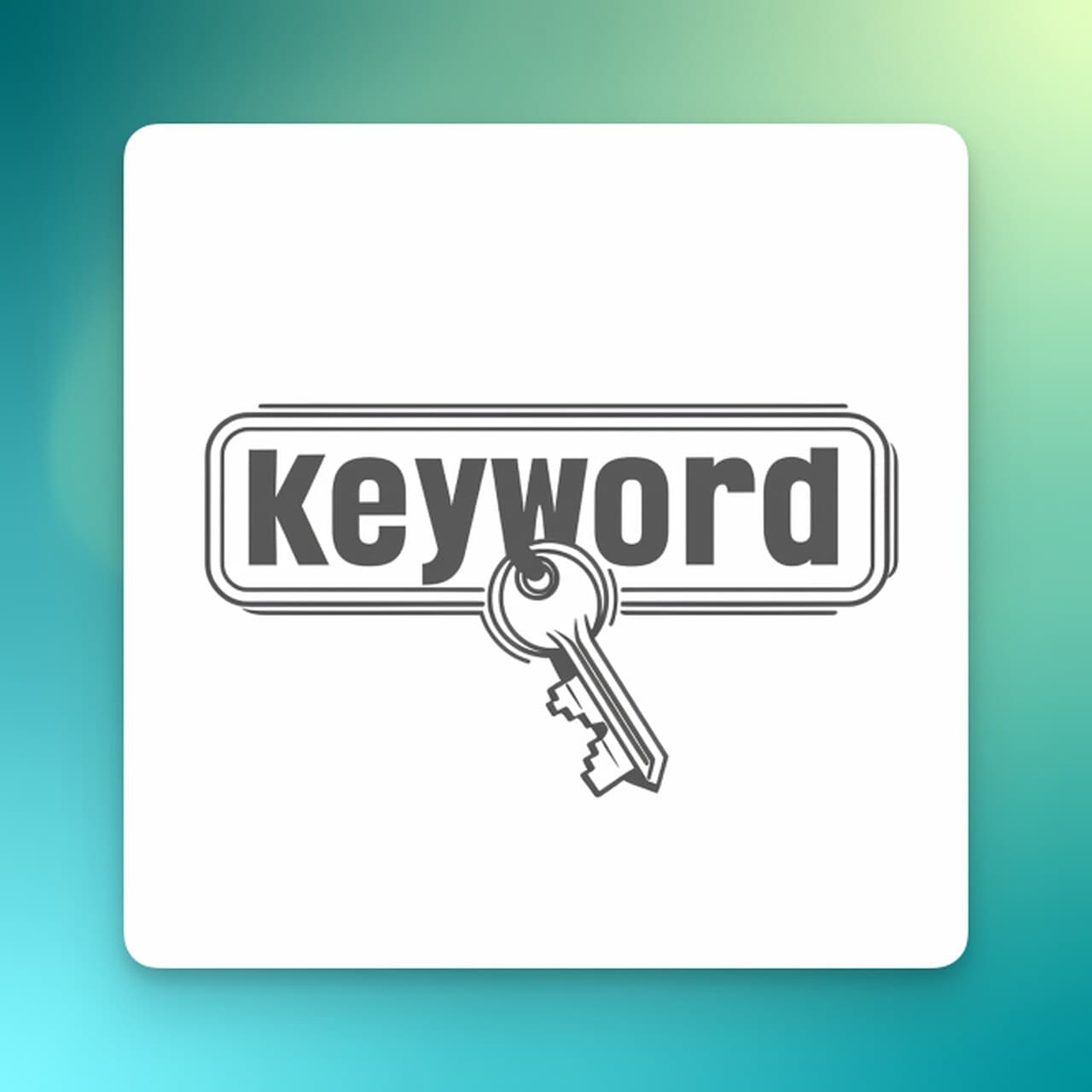 keyword with the key representation as logo