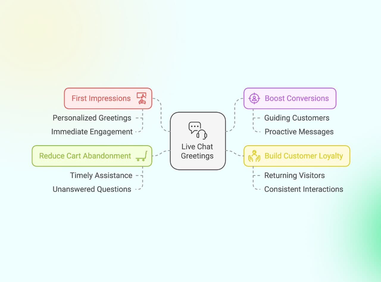 graph showing impact of live chat greetings on customer engagement and conversion rates