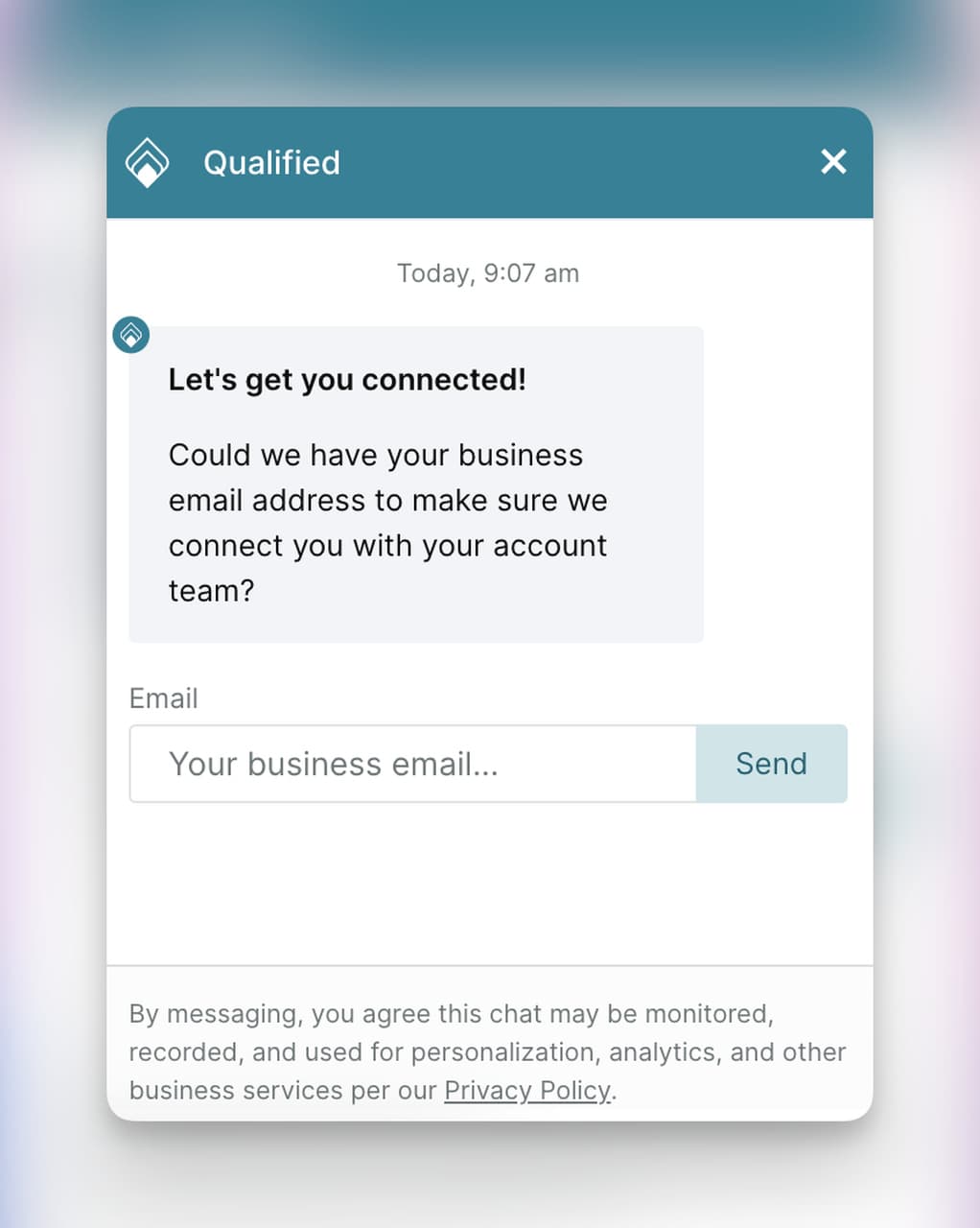 Real-World Example: Qualified’s Lead Generation Chatbot: