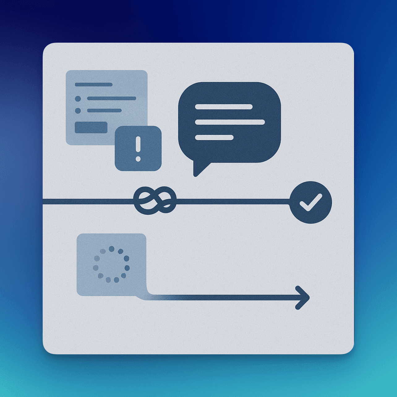 Illustration showing how conversational AI removes friction in customer journeys by turning broken, delayed interactions into a smooth, continuous flow toward successful outcomes.