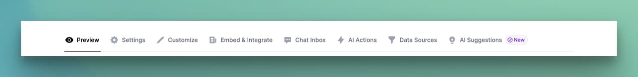 the customization options on the dashboard of LiveChatAI