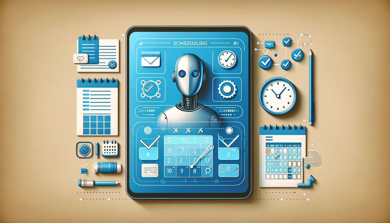 AI assistant representation on a beige background