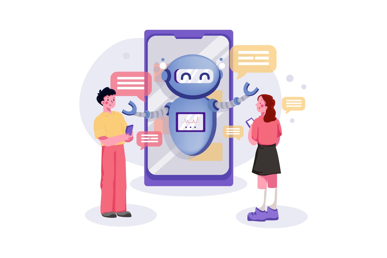 people listening to a chatbot