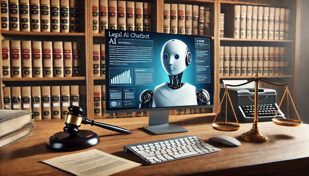 the representation of legal AI chatbot on a screen