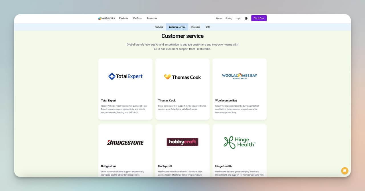 the Customer Stories of Freshchat