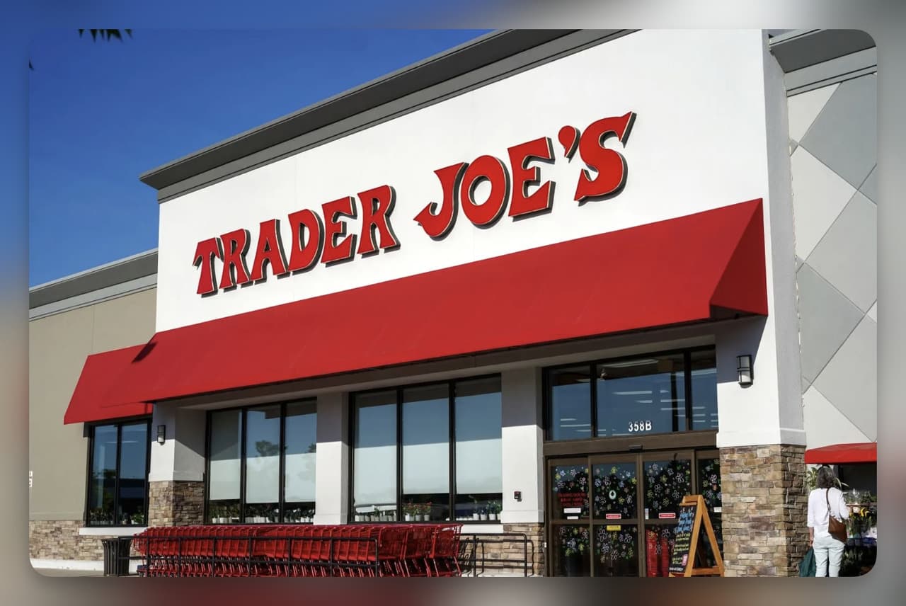 Trader Joe's grocery store aisle showing friendly customer-oriented in-store experience