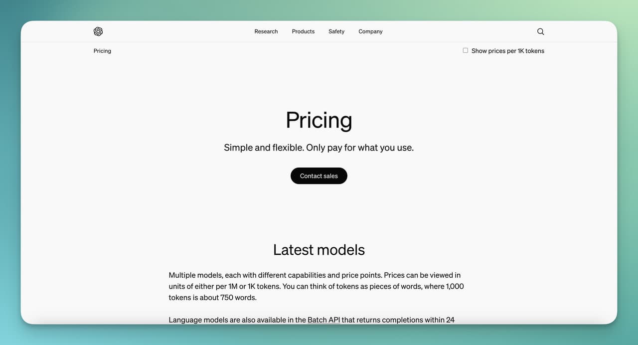 the pricing of ChatGPT 4
