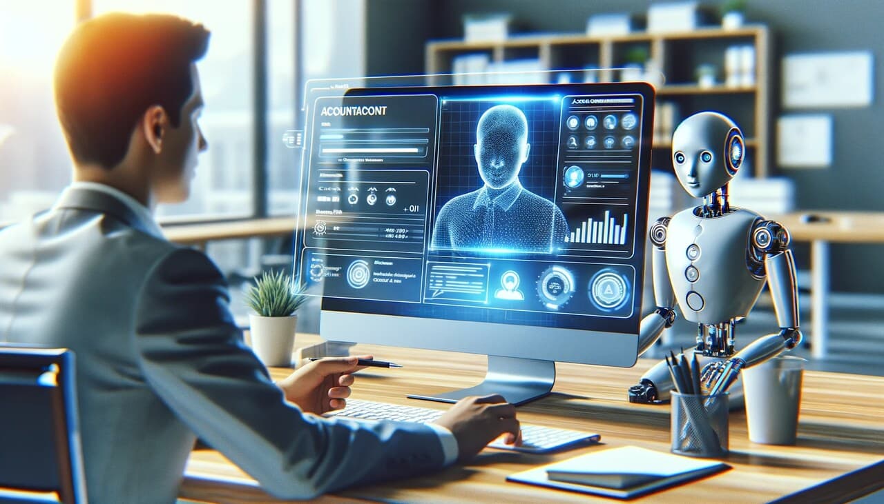 the man figure dealing with account management