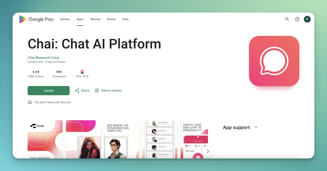 Chai AI on the Google Play Store