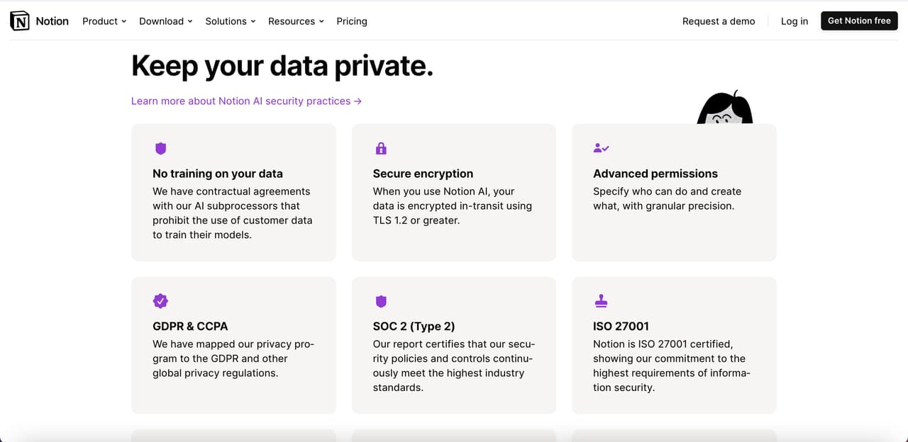 the importance of data privacy for Notion AI