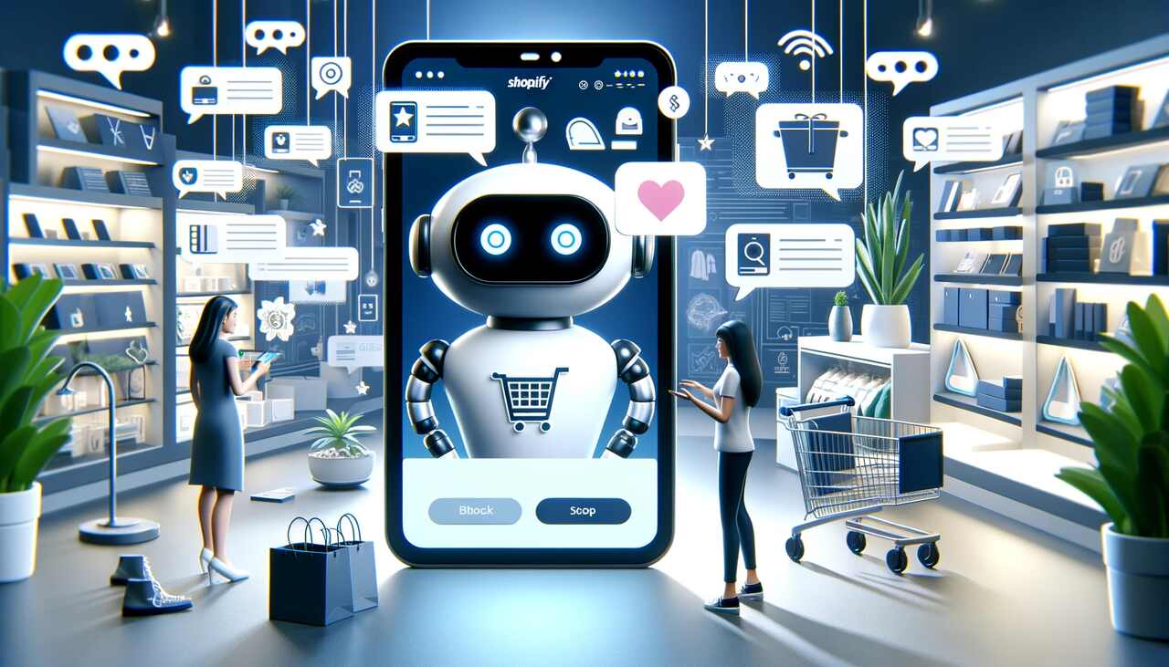 the Shopify chatbot for product recommendations representation