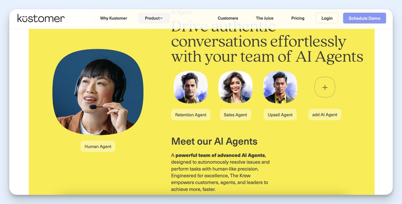 Freshdesk alternative: Kustomer's timeline view gives agents the full customer history