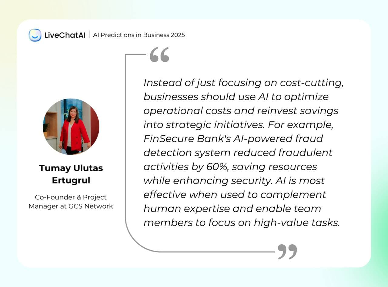 the comment of Tumay Ulutas Ertugrul about the cost os AI and optimization