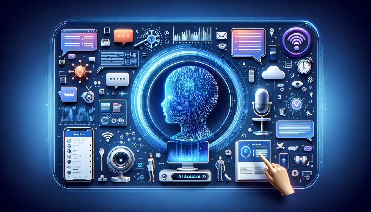the AI assistant representation with blue tones