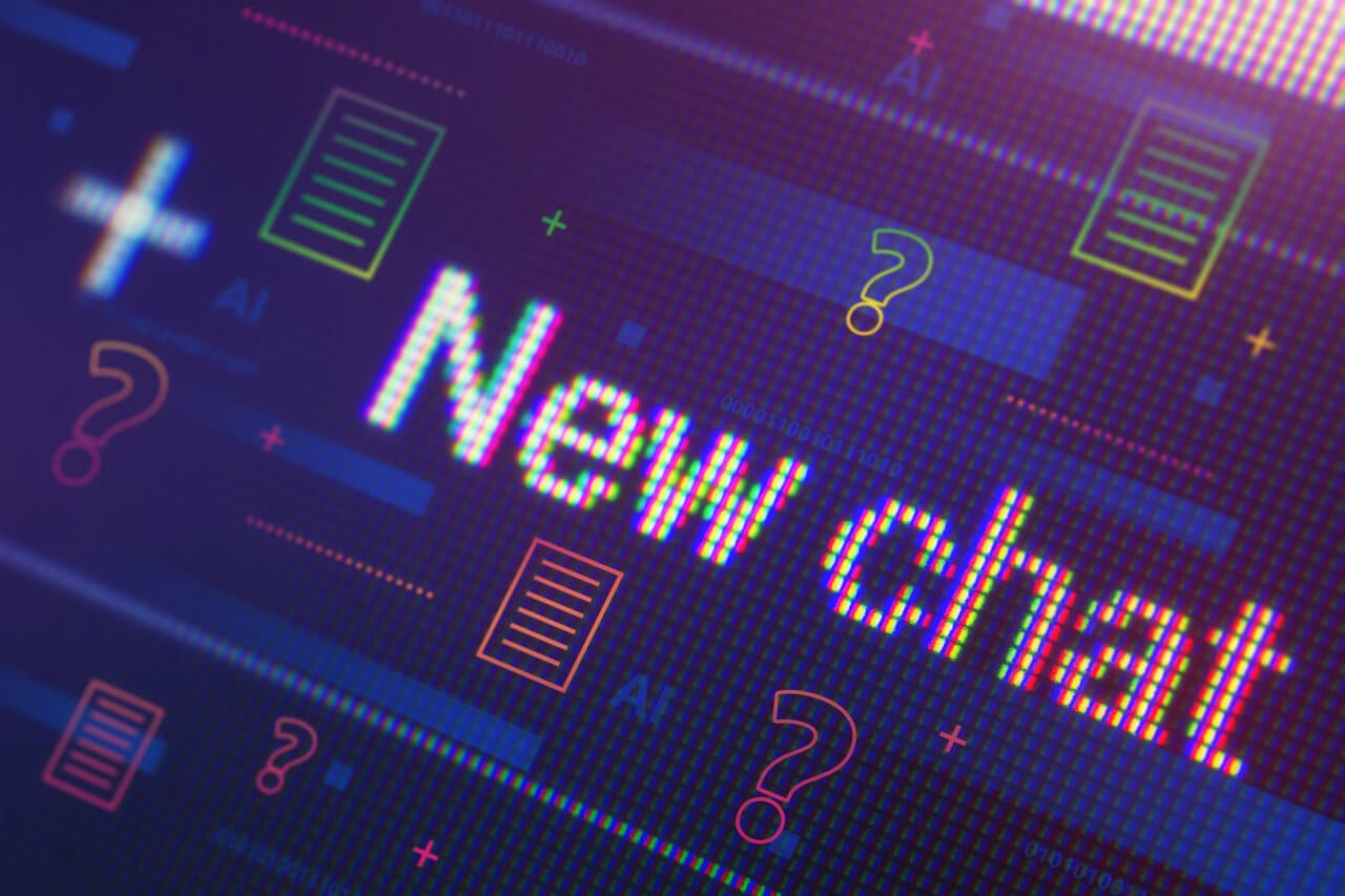 a striking new ai chat sign
