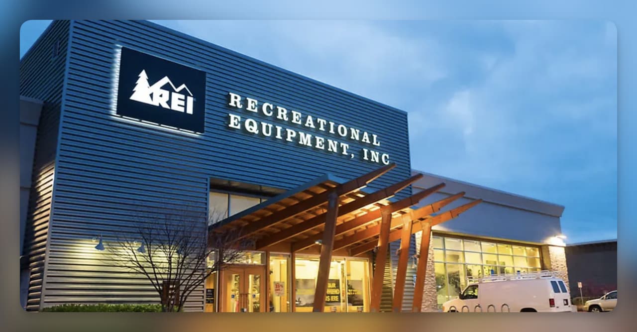 REI outdoor retail store showcasing values-driven customer loyalty programs