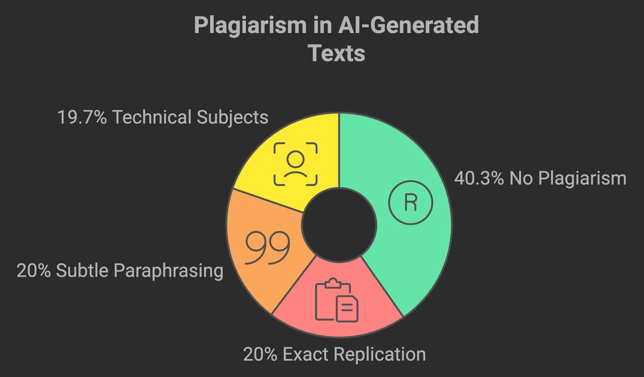 the plagiarism ways in AI-generated content