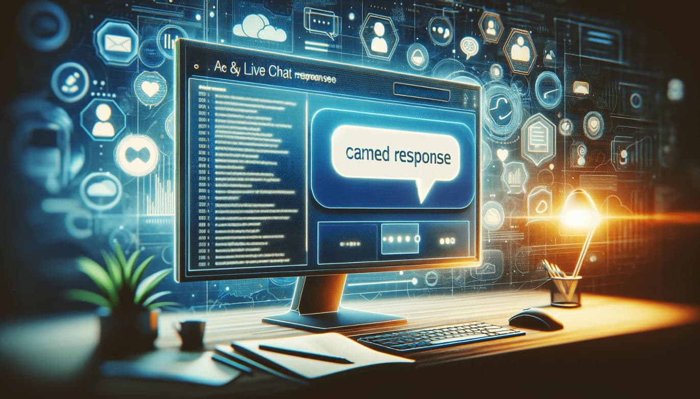 A representation of live chat canned responses generated with AI