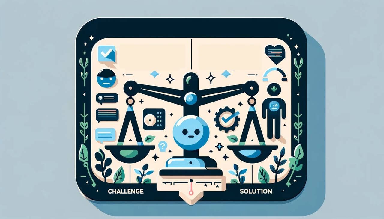 Image representing user experience challenges in chatbot response quality including managing expectations and handling complex queries