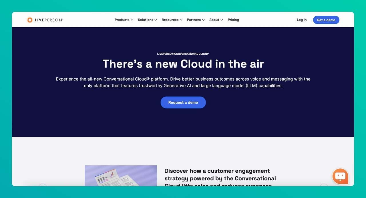 the Conversational Cloud platform of LivePerson