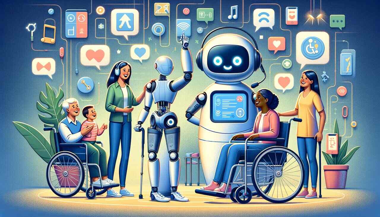 the AI chatbot representation for assistive technology