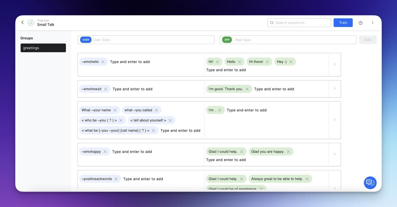 the dashboard of Kore.ai