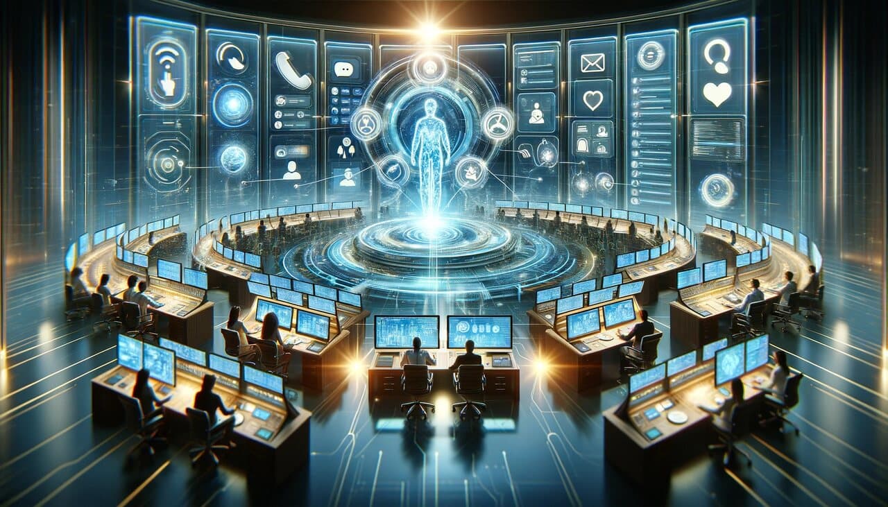 the AI generated image for representing omnichannel support