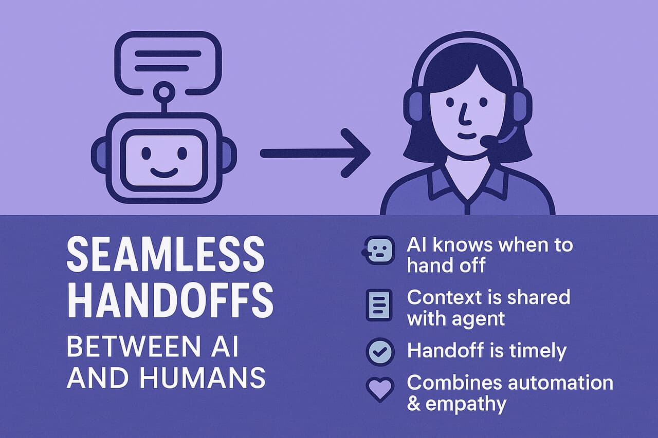Image for the headline: "Reason 8: Seamless Handoffs Between AI and Humans"