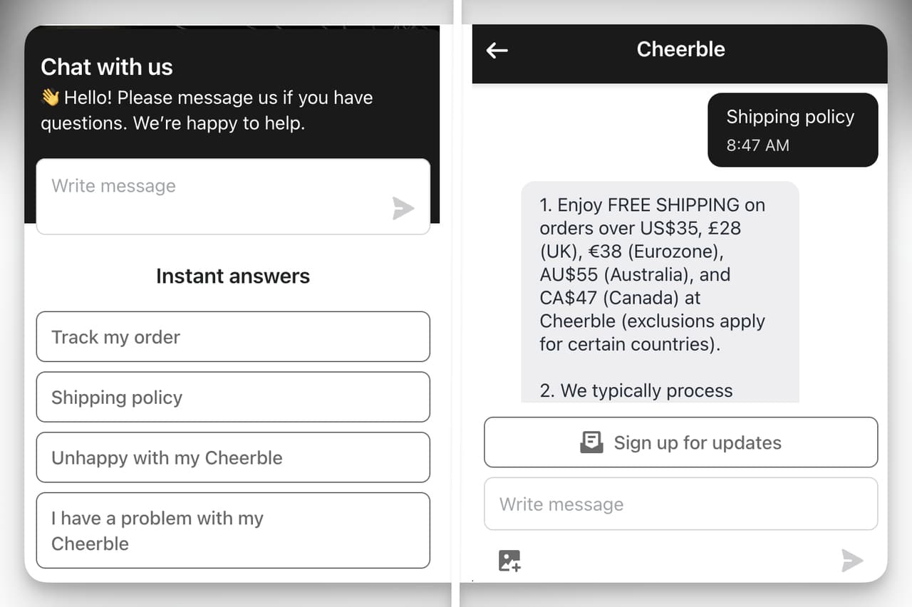 Real-World Example: Cheerble’s FAQ Chatbot: