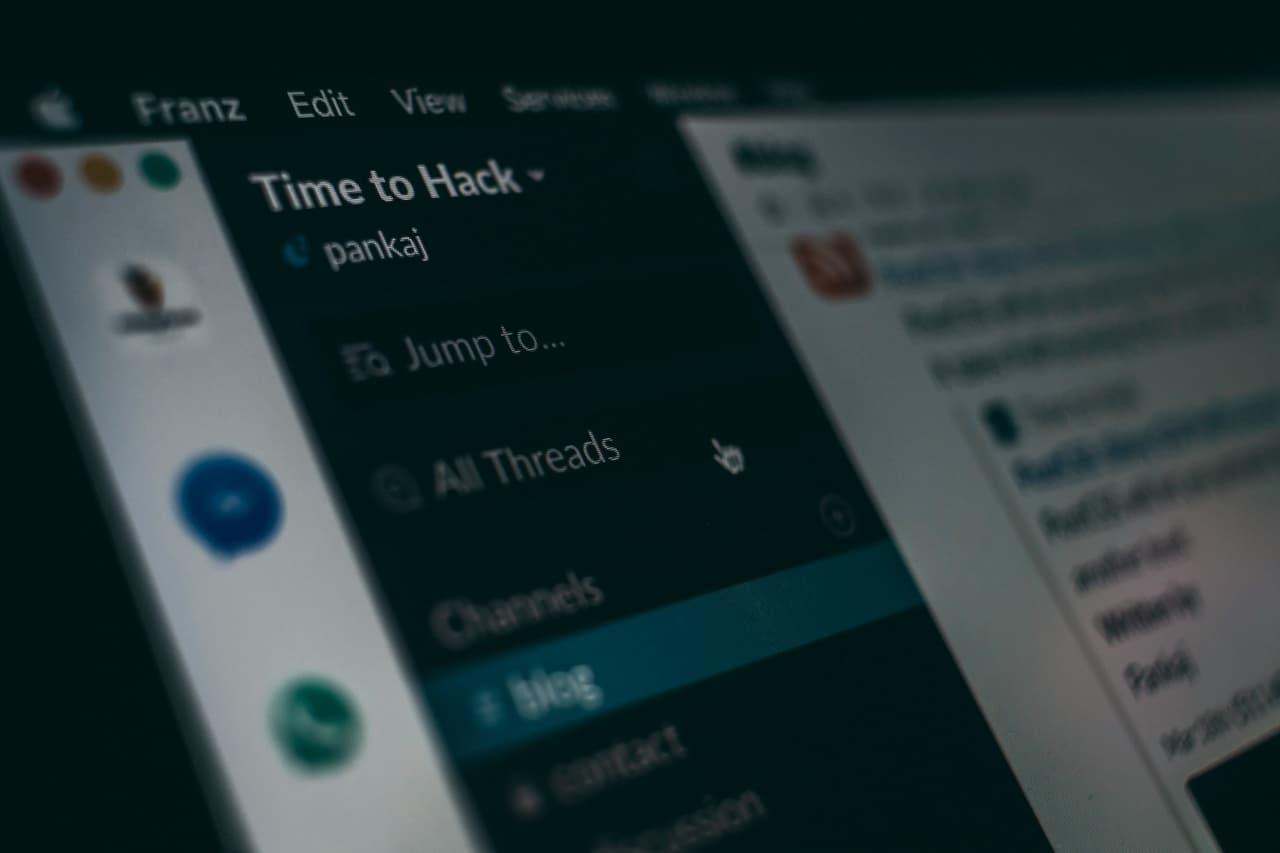 Slack account on desktop