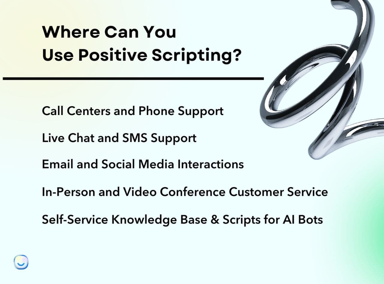 areas for using positive scripting