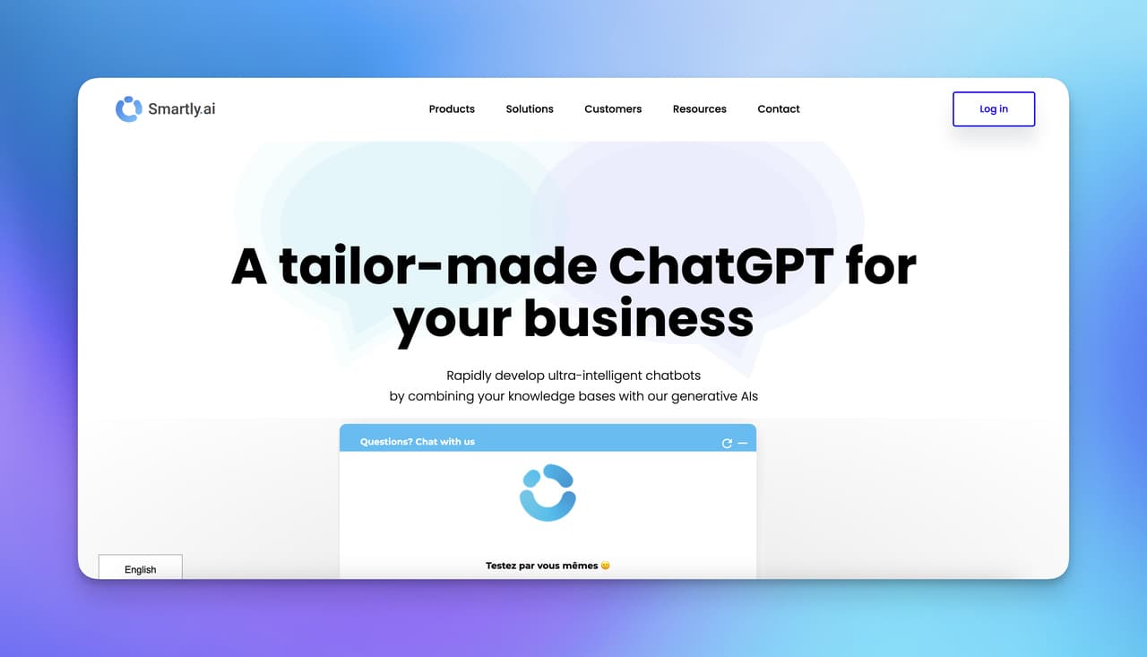 Smartly.AI’s clean and smooth webpage