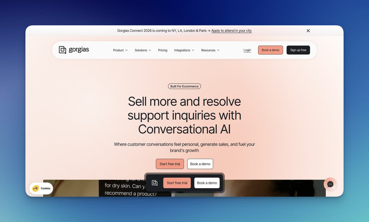 Gorgias ecommerce helpdesk platform for Shopify customer support teams