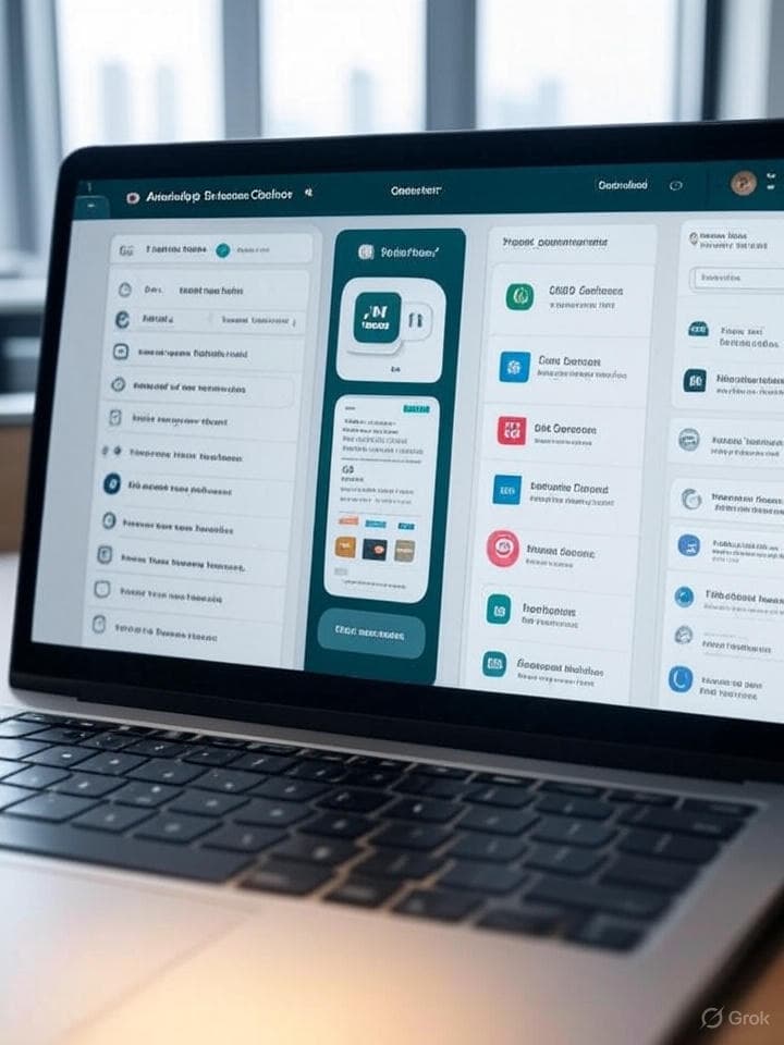 Creative image for the title: "Key Features to Look For in a WhatsApp Business Chatbot"