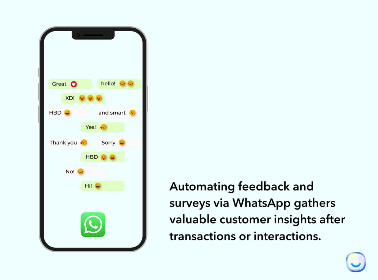the WhatsApp automation for feedback and surveys