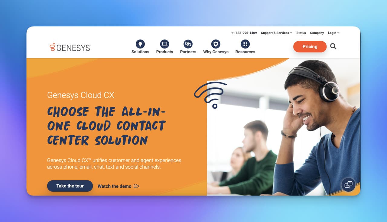 the page of Genesys Cloud CX as a part of marketing tools