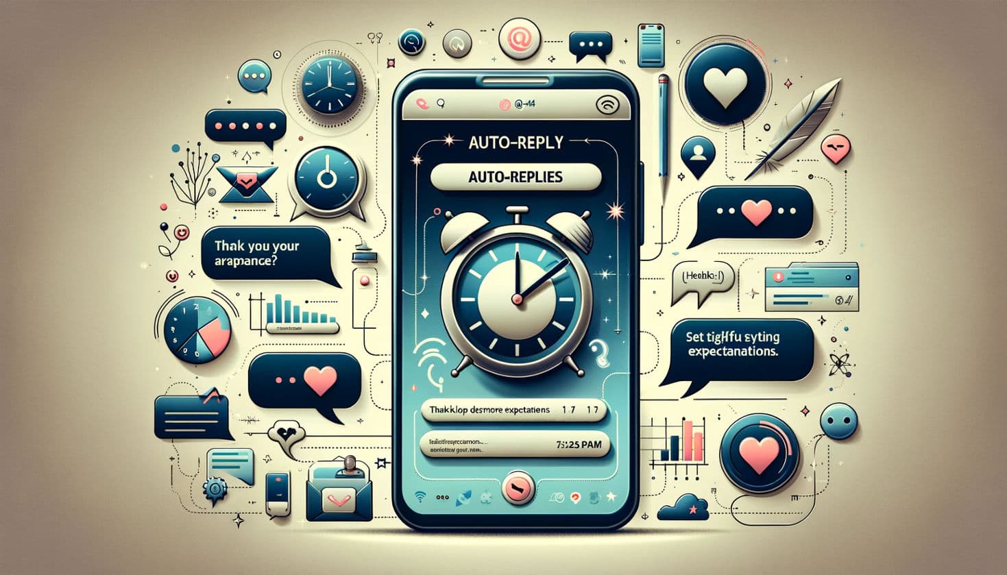 smartphone sending messages in auto reply mode