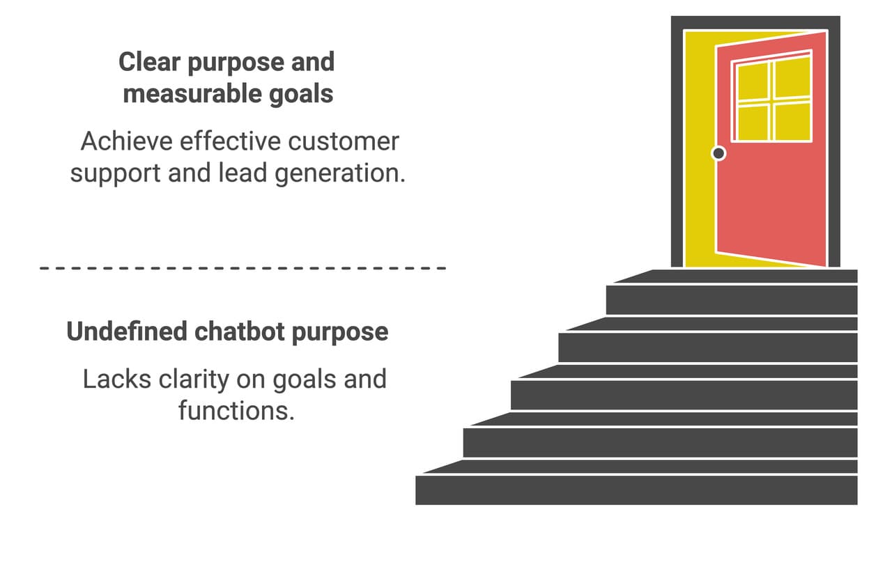 the first step of implementing a chatbot with goals