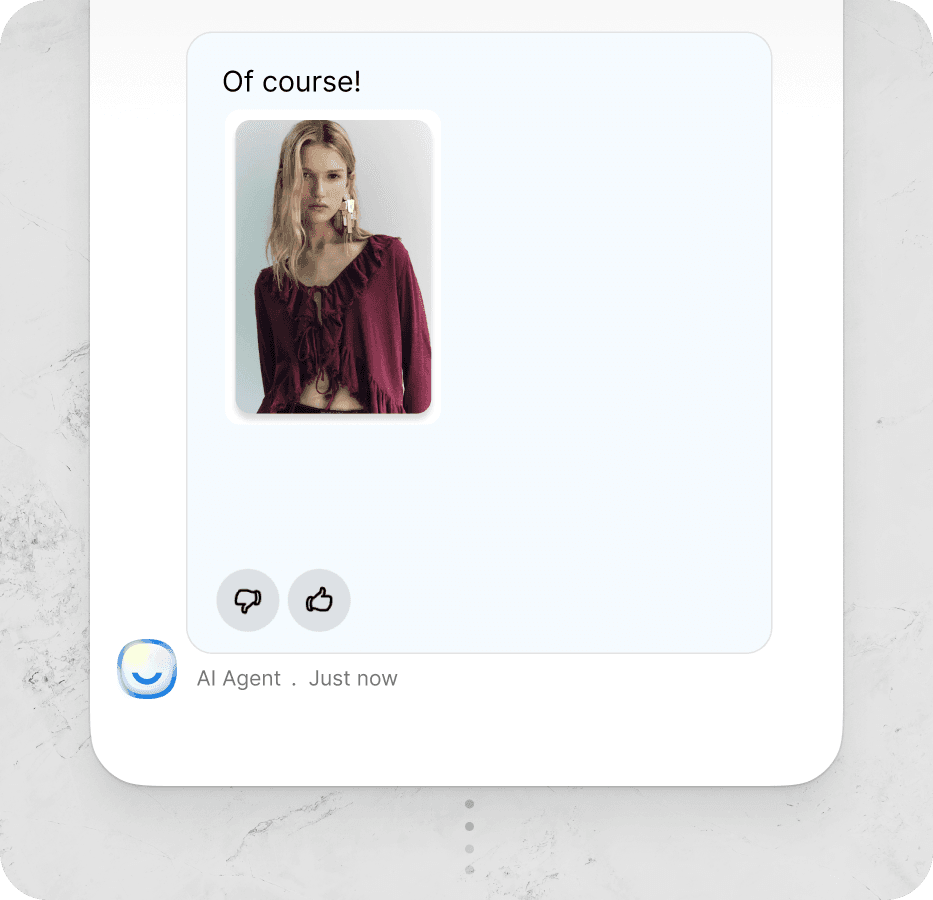 AI shopping assistant recommending ecommerce products