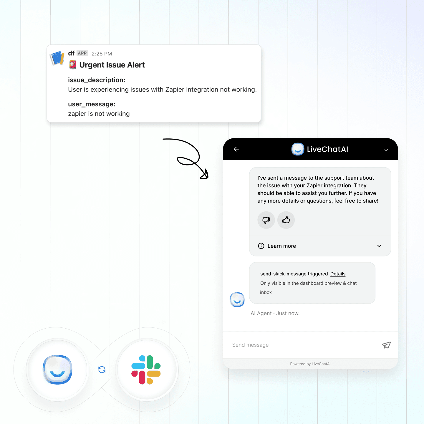 Critical Alerts, Straight to Slack. interface preview