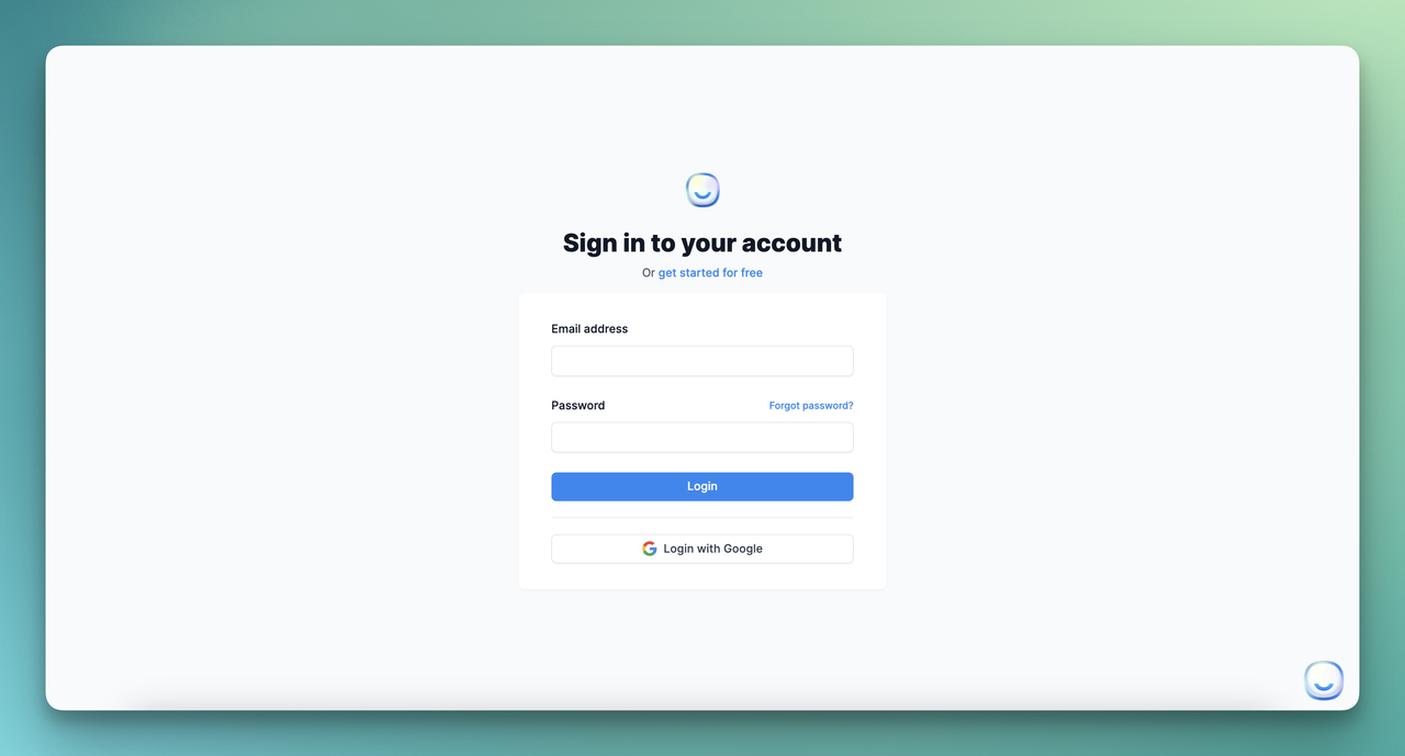 the sign-in page of LiveChatAI