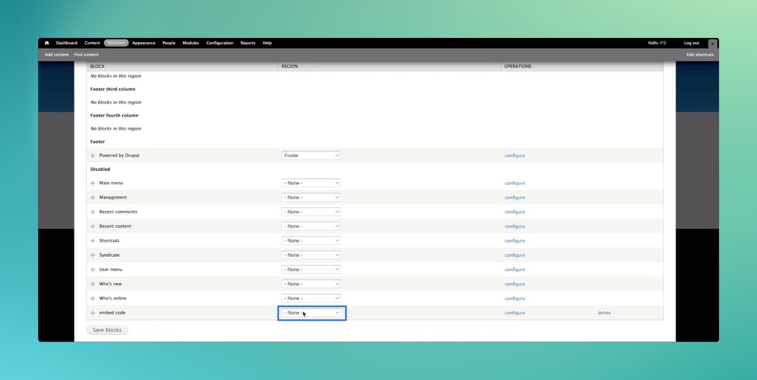 post saving process by choosing dropdown