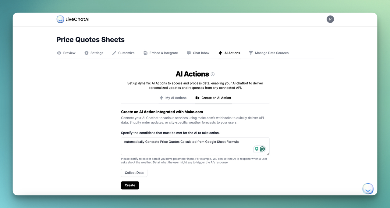 specifying condition for price quotes on Google Sheets