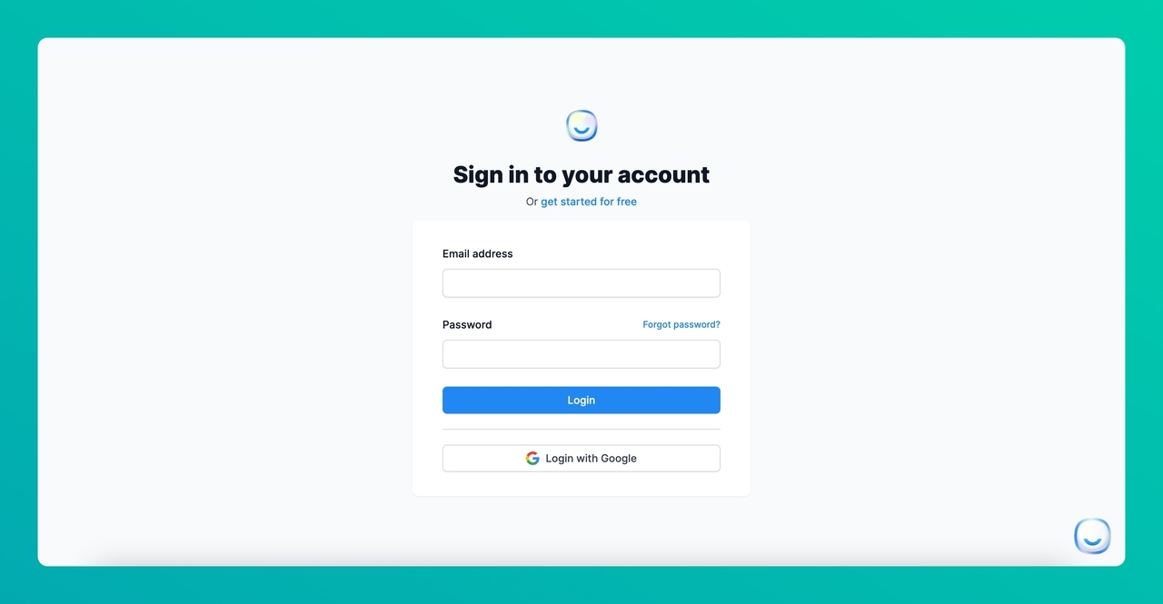 the sign-in page of LiveChatAI