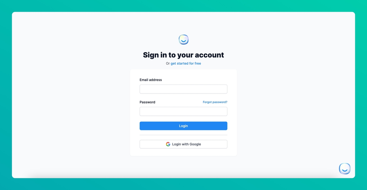 the sign-in page of LiveChatAI